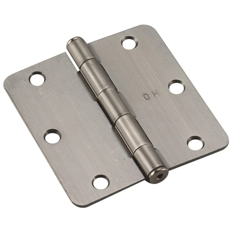 Full Mortise Butt Hinge - Size:3-1/2" - Finish:Antique Nickel - Corner Type:1/4" Radius